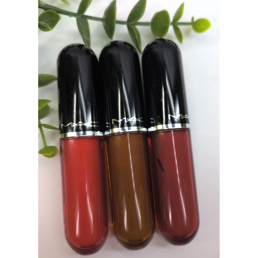 NEW LOT3💋Mac Lip Tint 943 Xoxo 938 Traffic 940 Sizzled Peach LustreGlass Stain
